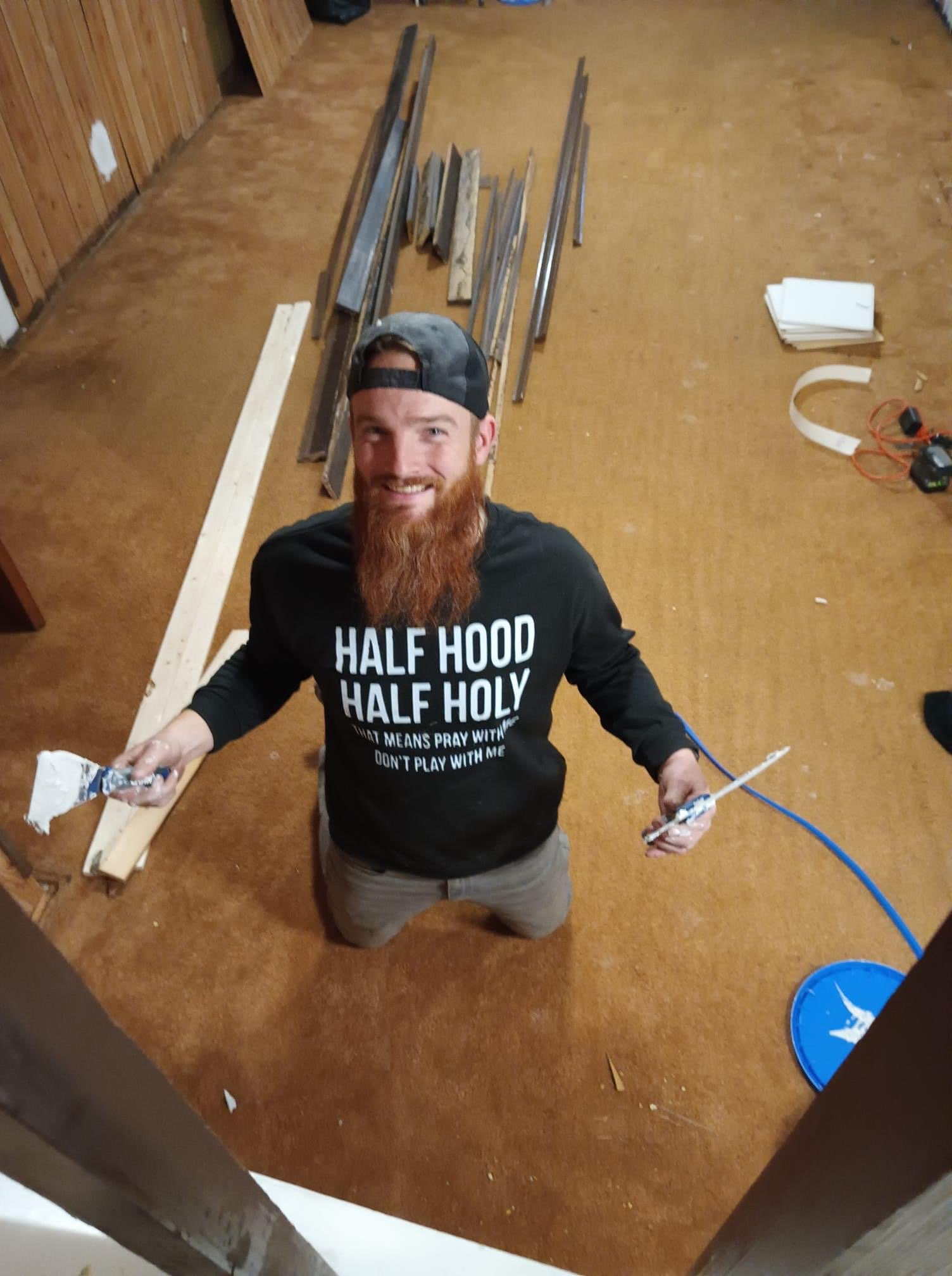 Professional bathroom remodeling specialist at work